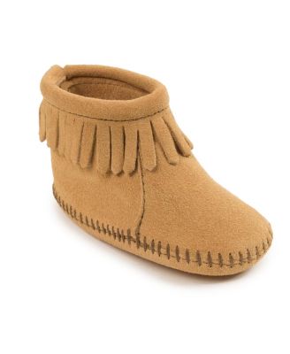 Kids (0-6) Suede Back Flap Booties