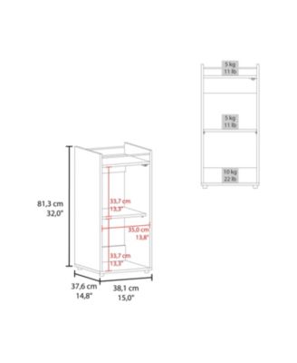 Compact Minibar Cabinet with 2 Doors and Open Shelf