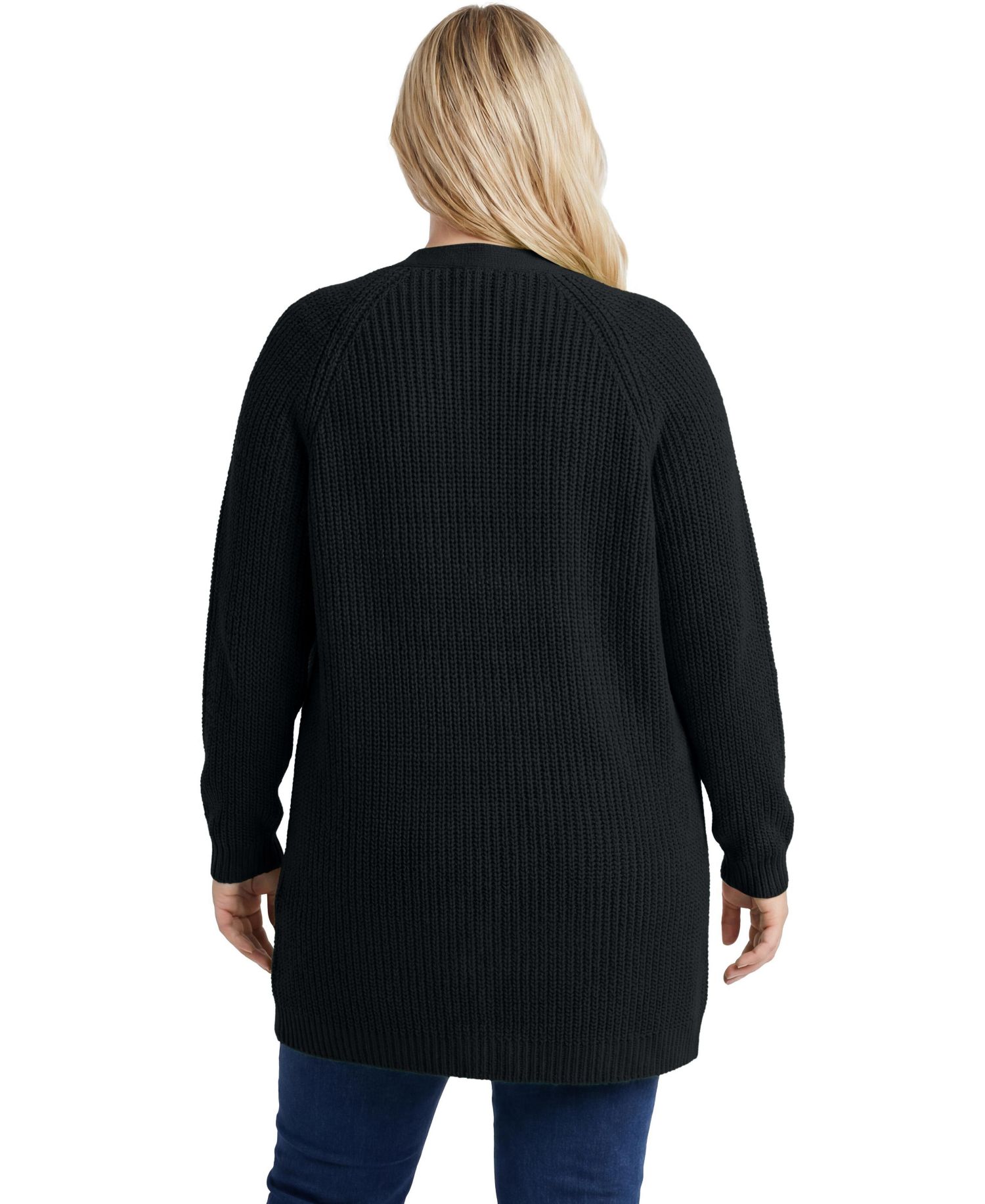 Women's Within Button-Front Shaker Cardigan Sweater