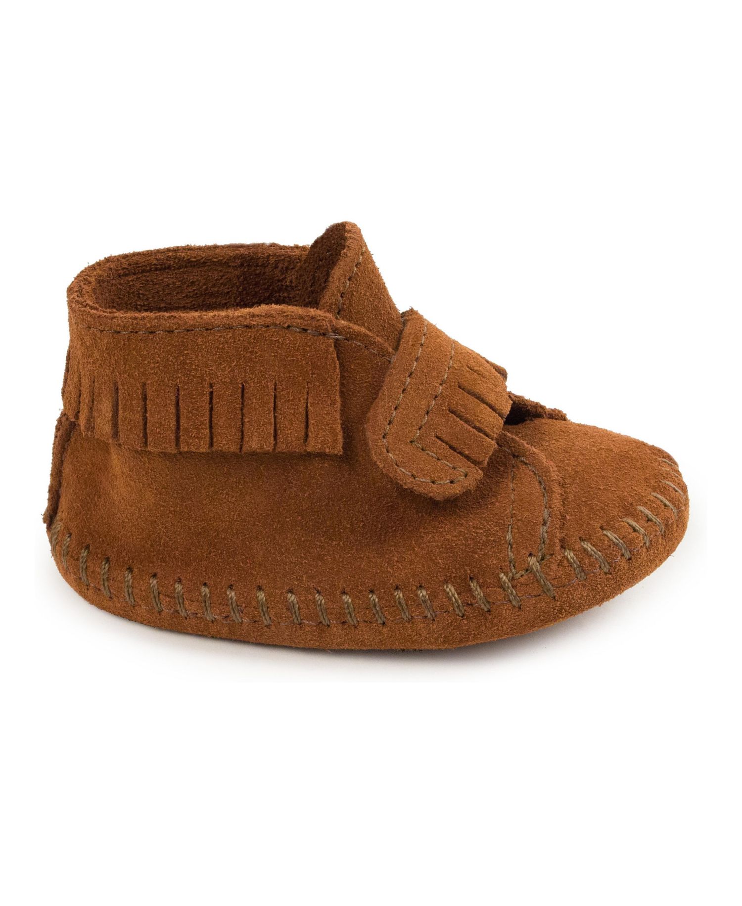 Baby Suede Front Strap Booties