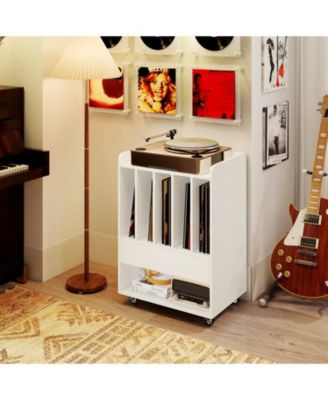 Record Player Stand Turntable Stand with Drawer and Record Holder