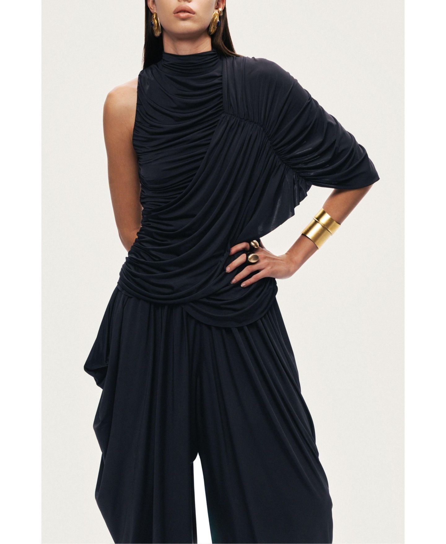 Женская блузка NOCTURNE Asymmetric Draped — фото 2