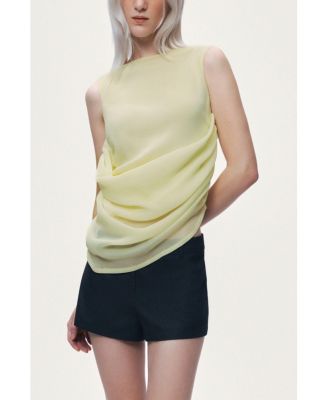 Women's Draped Sleeveless Blouse