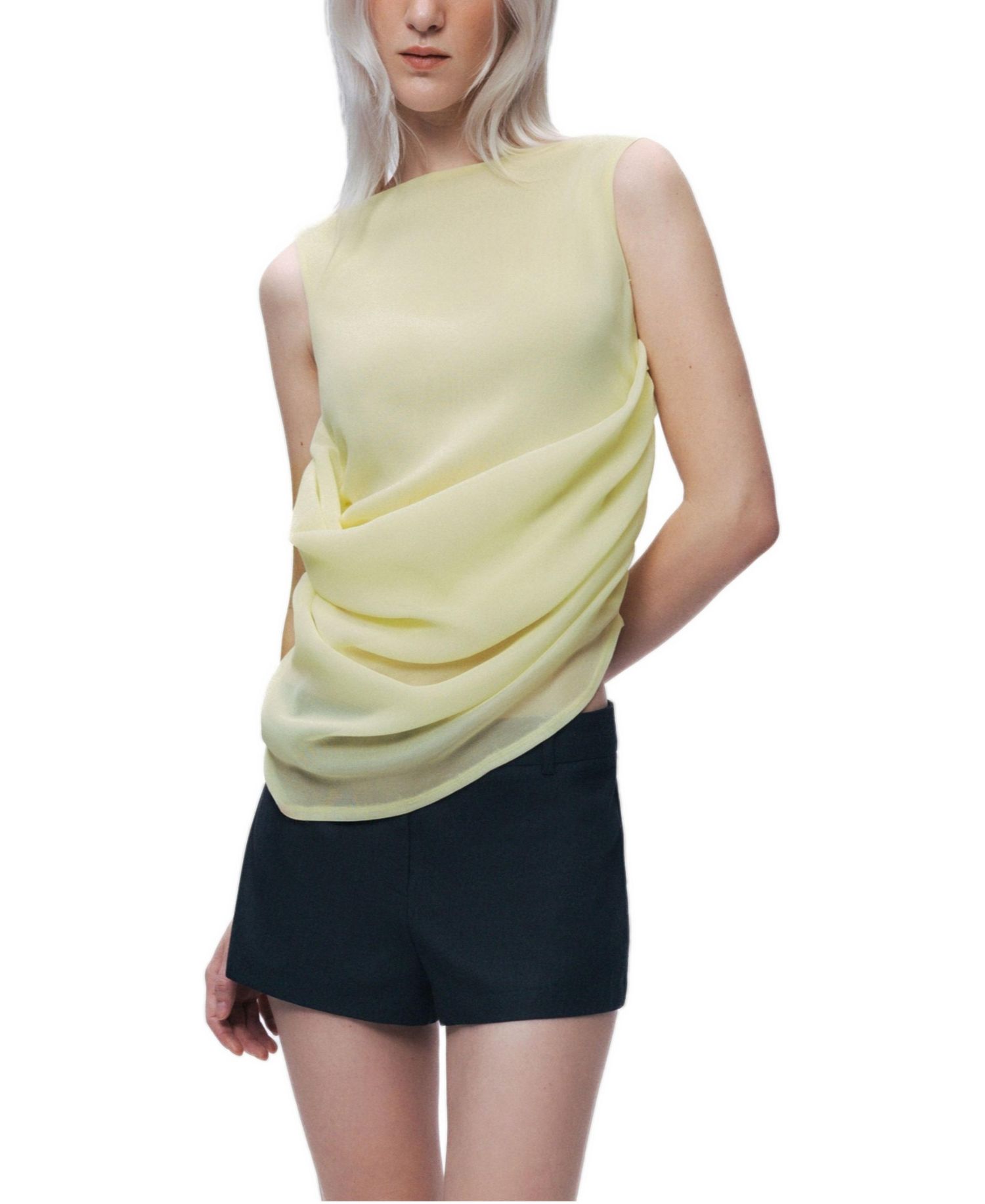 Women's Draped Sleeveless Blouse