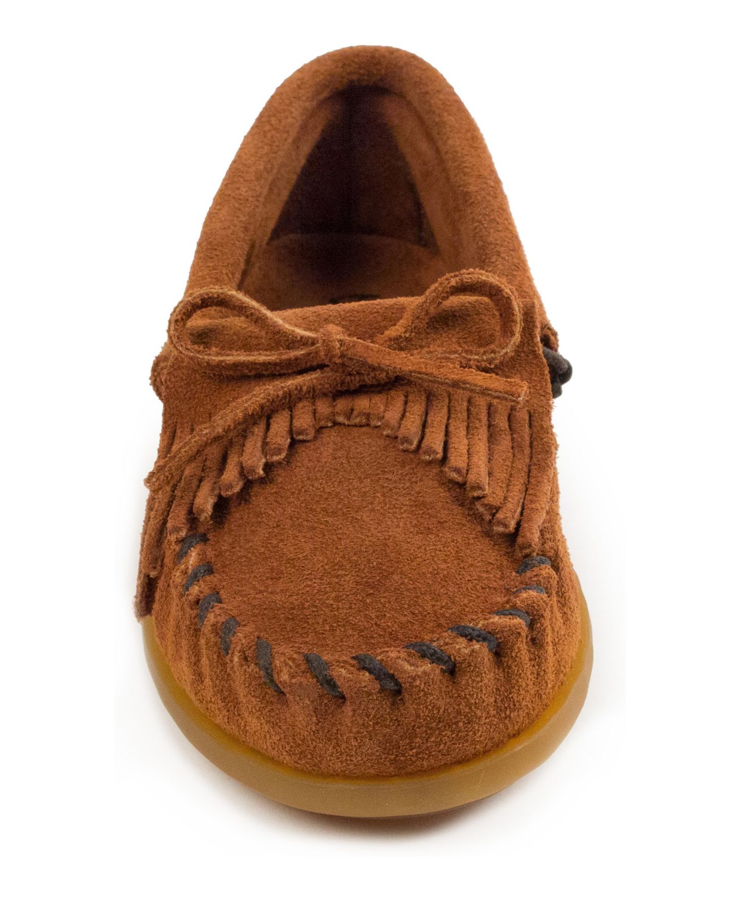 Детские замшевые мокасины Minnetonka Kilty, цвет: Коричневый — фото 3