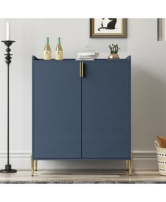 Home Wine Bar Cabinet with Wine Rack and Adjustable Shelf