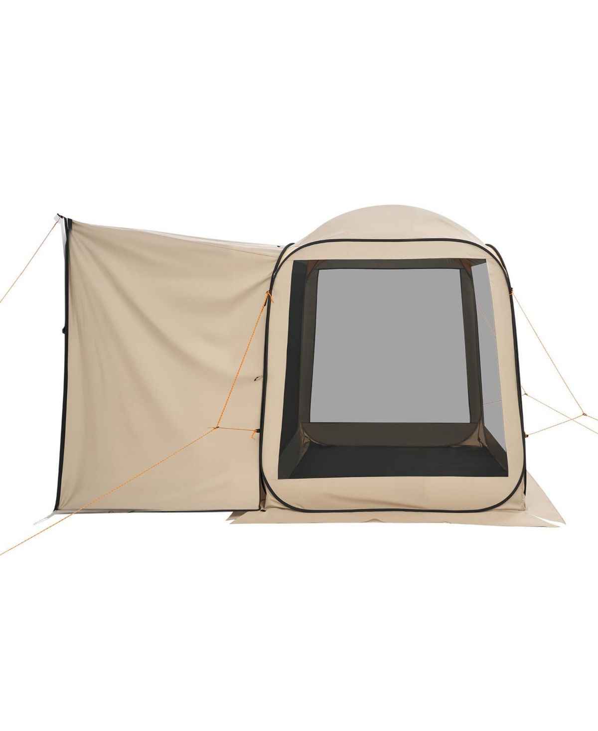 Gouun Pop Up Suv Tailgate Screen Tent 6x6 ft for 4-6 People with Carry Bag and Netting Sides