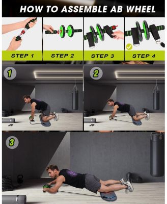 Home Workout Equipment to Help Achieve Fitness Goals, 27-in-1 Portable Gym Exercise Equipment with Compact Push-Up Board, Resistance Bands