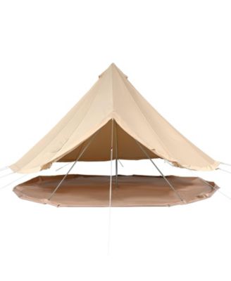 16.4 ft Canvas Bell Tent with Stove Jack for 4-Season Camping