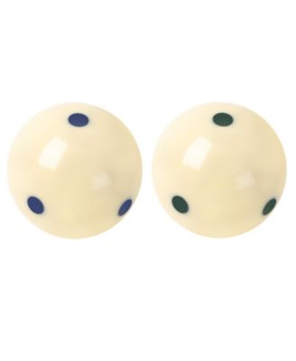2 1/4-Inch 6 Blue Dot & 6 Green Dot Training Cue Ball, AAA-Grade PRO Cup Billiard Cue Ball