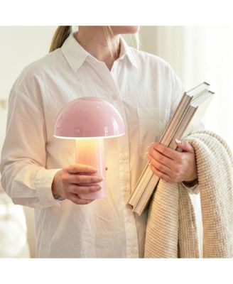 Celia Portable LED Table Lamp with Dome Mushroom Shade