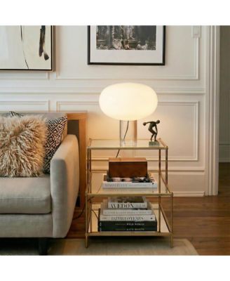  Callisto Oval Frosted Glass Modern LED Table Lamp