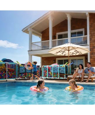 2PCS Extra Large Mesh Pool Storage Bins w/ Mesh Cover Net for Pool Floats