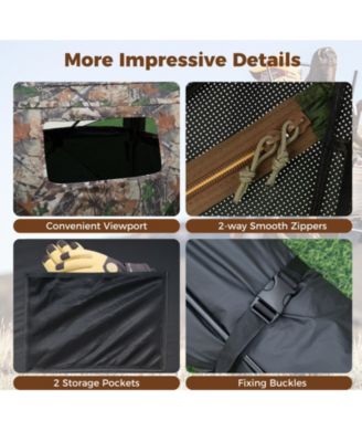 2-6 Person Side-by-Side Hunting Blinds Double One-way See-through Ground Blinds