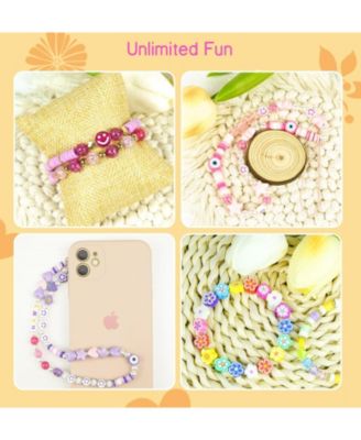 7500 Clay Beads Friendship Bracelet Making Kit Polymer Heishi Letter Charm Diy Arts Crafts Gifts Toys