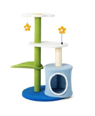 Cat Tree 34.5 in 4-Tier Cute Tower with Balls and Condo