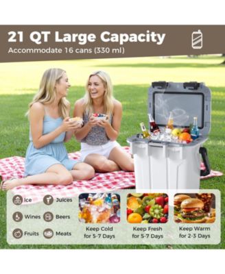 Ultra-Light Injection Molded Cooler 21 QT Hard Ice Chest