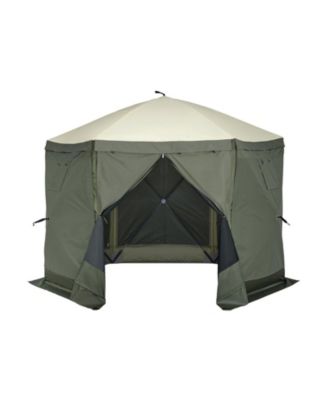 10x10 FT Pop Up Gazebo Tent 6-Sided with Mosquito Netting