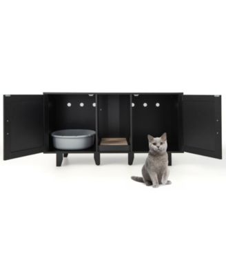 Cat Litter Box Enclosure 47.5 in 2 Door Stackable