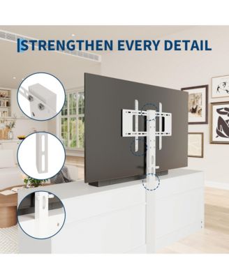 Home 32" to 80" Entertainment Center, Wood Media Console Dresser with 6 Drawers and Adjustable Bracket.