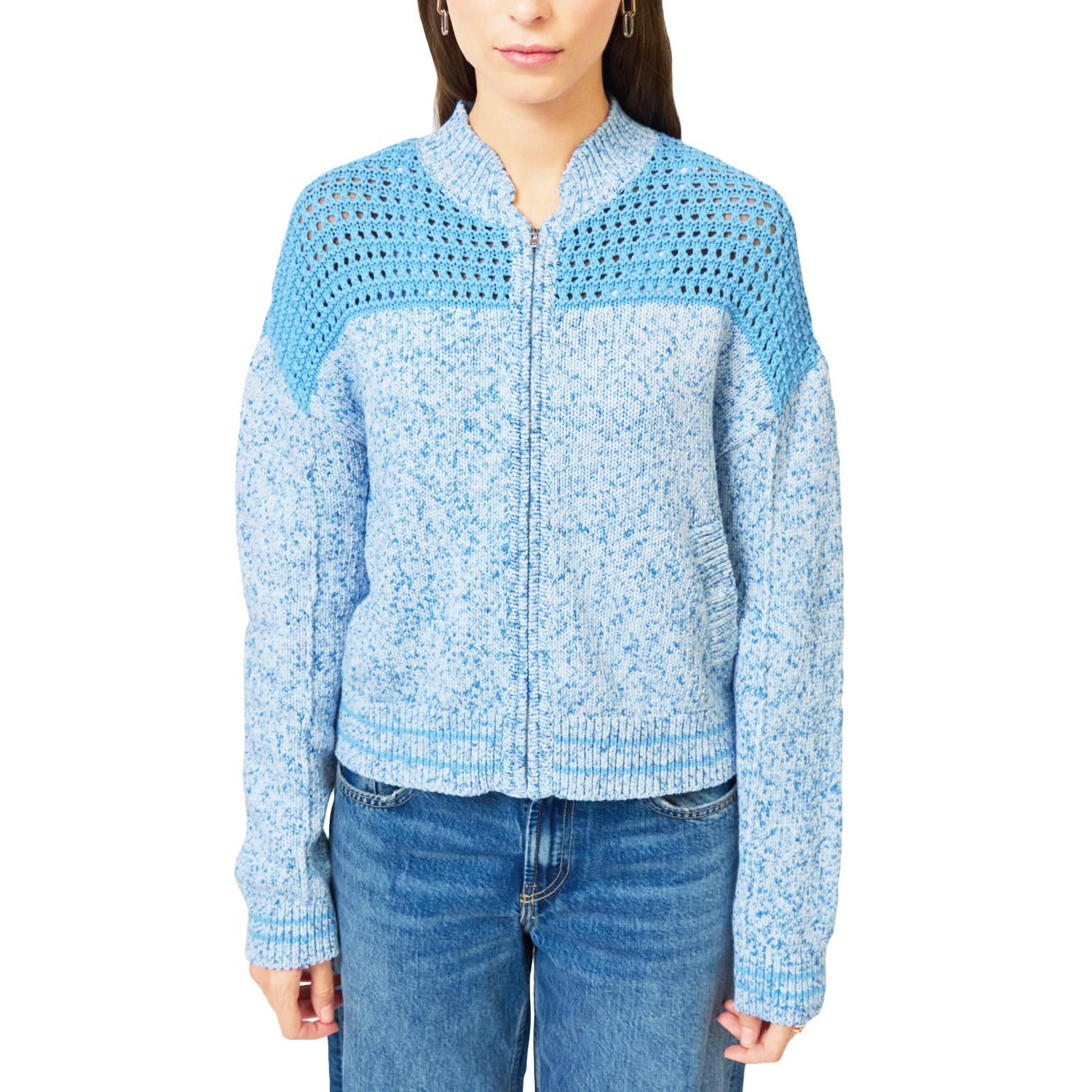 Women's Clover Mesh Sweater Bomber