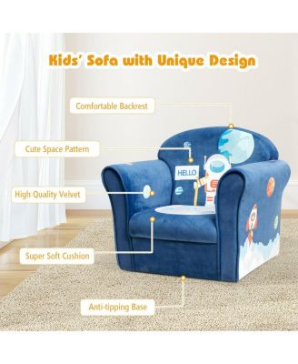 Kids Astronaut Armrest Upholstered Couch