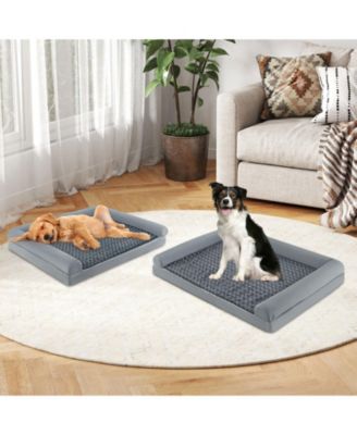 Orthopedic Dog Bed L 44.5x35 in Foam Sofa Removable Cover