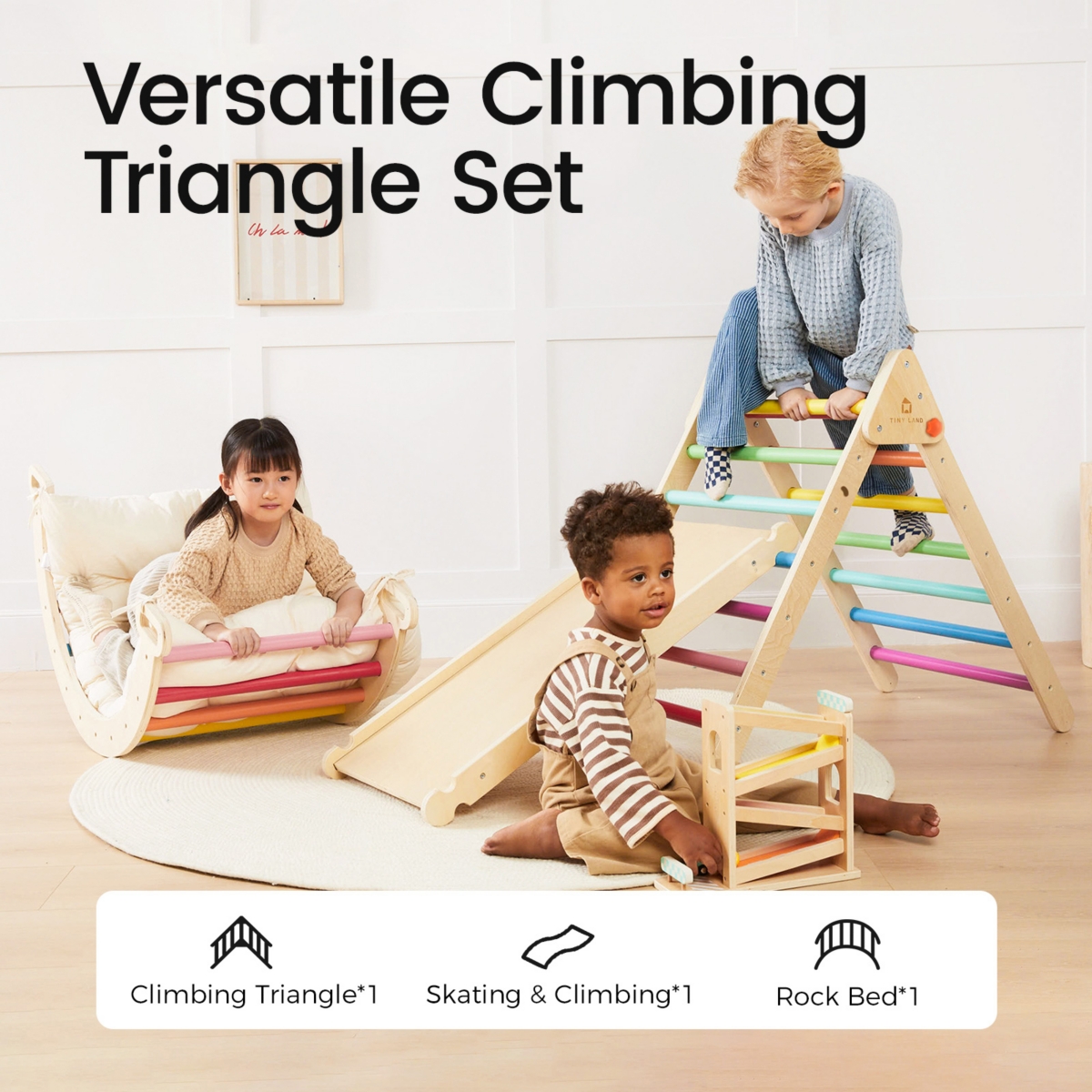 Tiny Land 7-in-1 Rainbow Climbing Set
