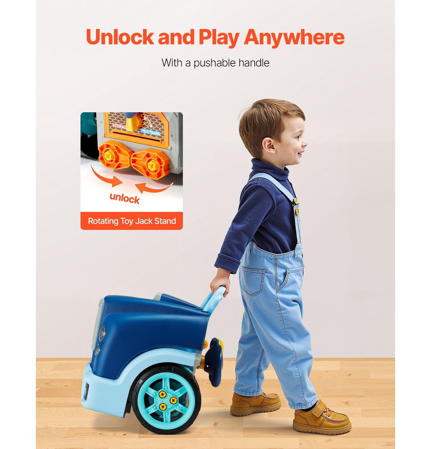 Детский конструктор Mecale Engine Building Kit 60-Piece Building Set, Ages 3+, цвет: Синий — фото 9