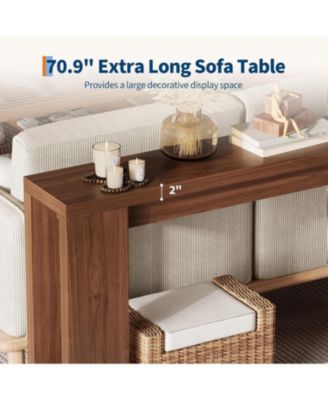 70.9 Inch Console Tables for Living Room, Farmhouse Long Narrow Entryway Table for Entrance, Hallway, Foyer - Easy Assembly