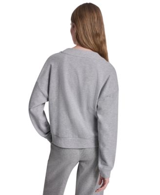 Sport Women's Metallic Bubble Logo V-Neck Sweatshirt