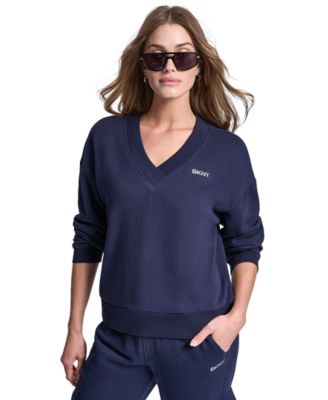 Sport Women's Metallic Bubble Logo V-Neck Sweatshirt