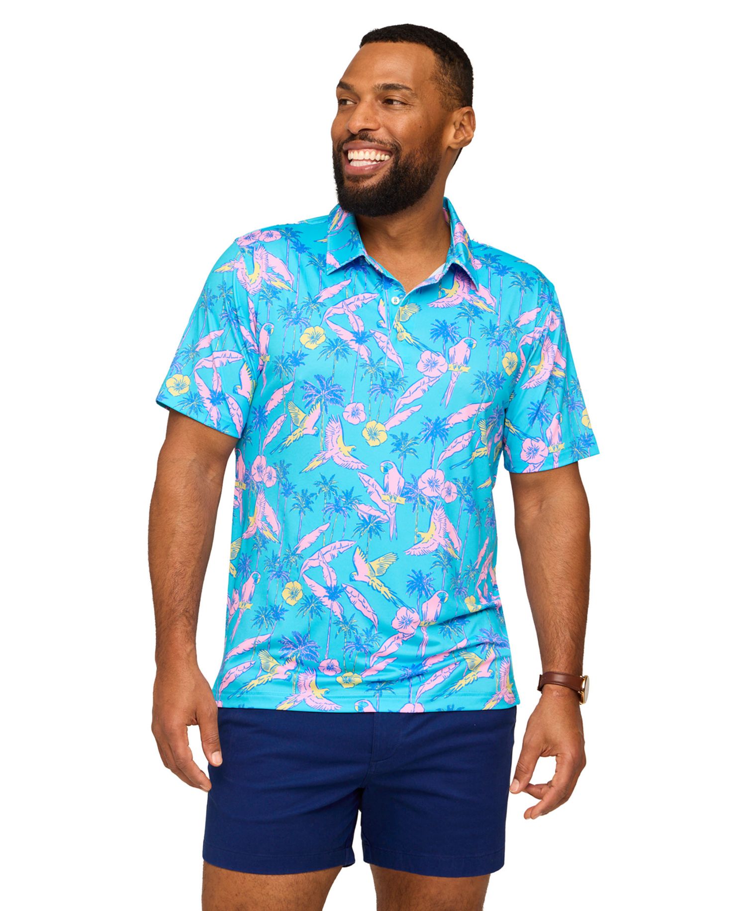Men's Flock Party Printed Polo Shirt