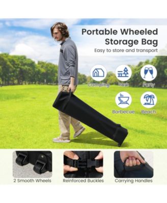 Foldable 10 X 10 Feet Pop up Canopy Tent with Wheeled Bag