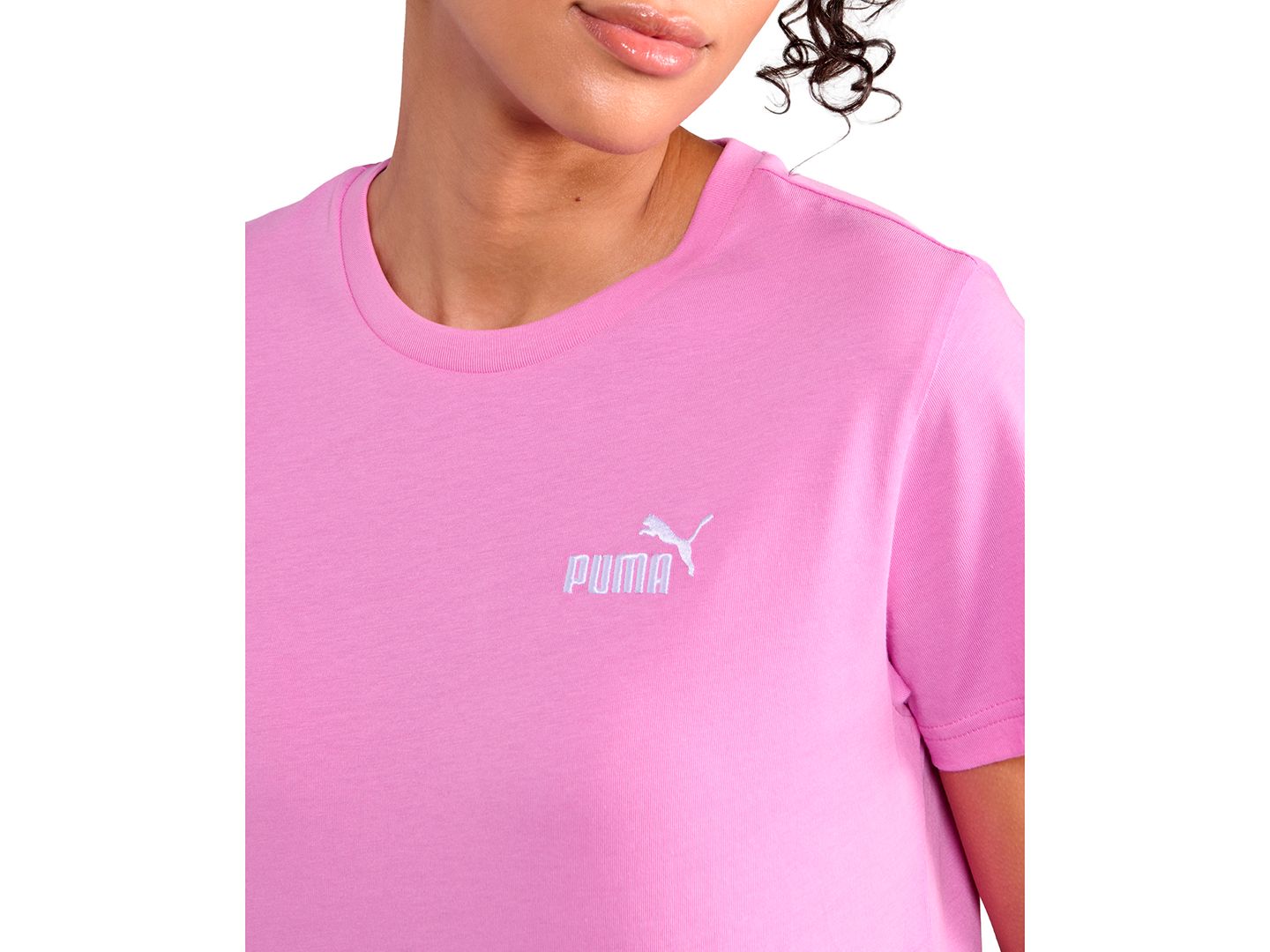 Женская футболка Puma Essential Small Logo, цвет: Розовато-лиловый — фото 3