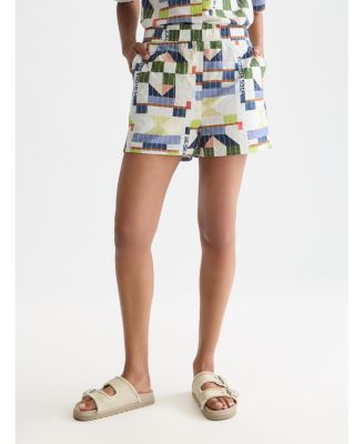 Women's Scotch and Soda Printed and Stitch-Embroidered Shorts