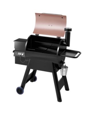 Wood Pellet Grill Smoker, 8-in-1 Outdoor BBQ, 575 Sq. In. Cooking Area, LCD Controller, Meat Probe, 500degree(s)F Max