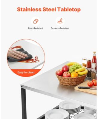 Stainless Steel Outdoor Grill Cart  with Mesh Shelves