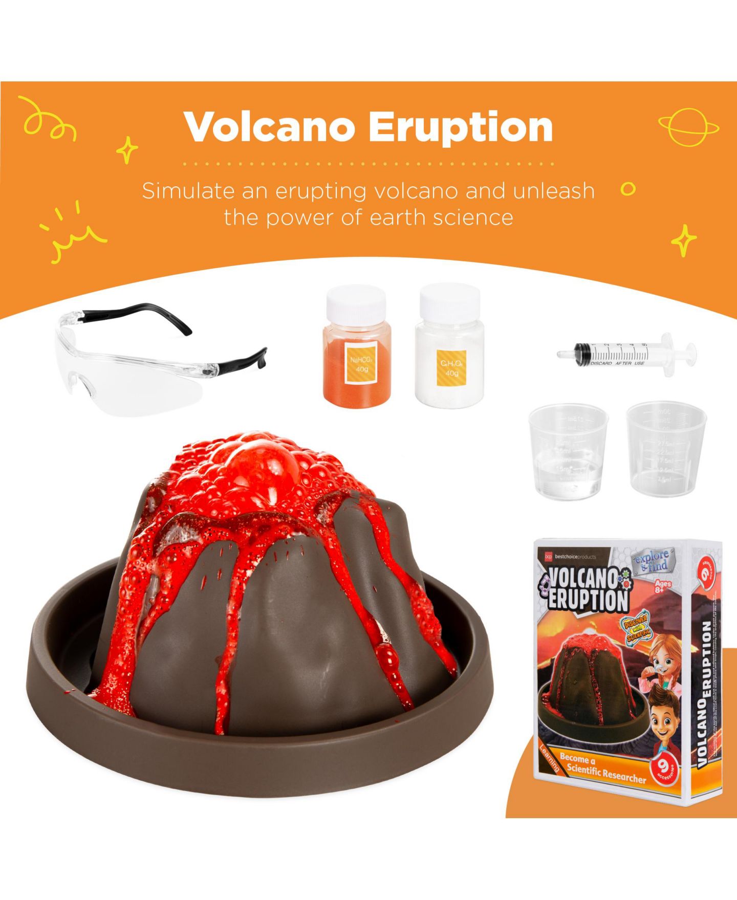Детские игрушки Best Choice Products 4-in-1 Stem Diy Science Project Kit, Ages 8+, цвет: Разноцветный — фото 6