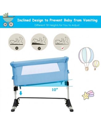 Portable Baby Bedside Bassinet Sleeper with 4 Adjustable Heights