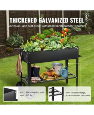 42.5 x 19.5 x 31.5 in Galvanized Metal Raised Planter Box
