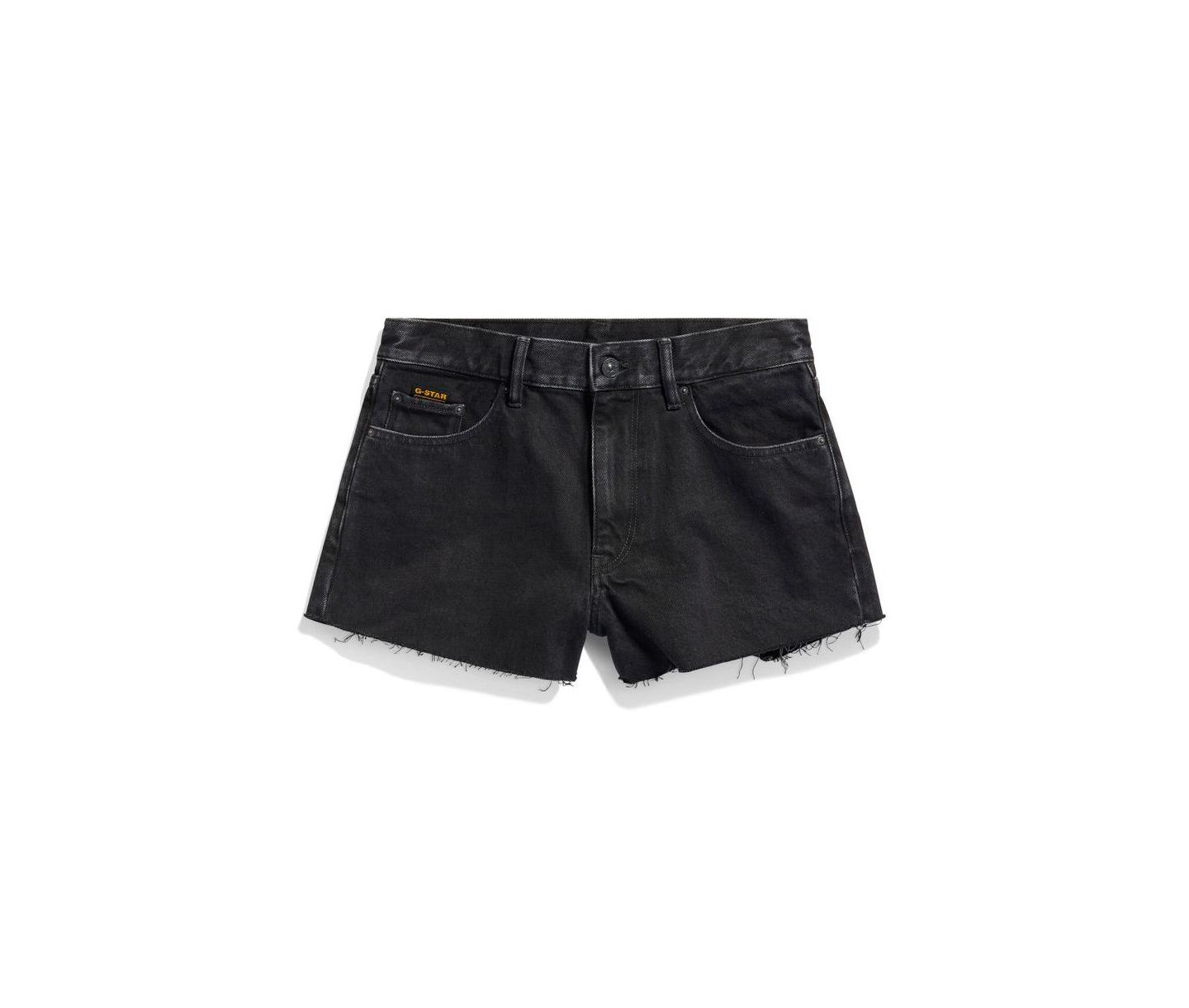 Женские шорты G-Star True Shorts Raw Edge, цвет: Угольно-чёрный — фото 4