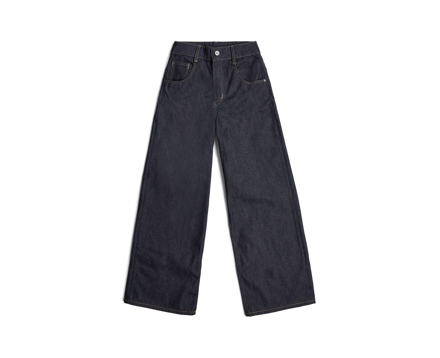 Women's Skater Long Pocket High Loose Jeans