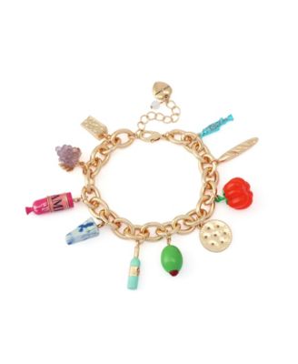 Faux Stone Girl Dinner Charcuterie Charm Bracelet
