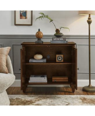 33.6" Retro Wooden Sideboard Buffet Cabinet with Storage, Accent Display Cabinets, Media Console Credenza