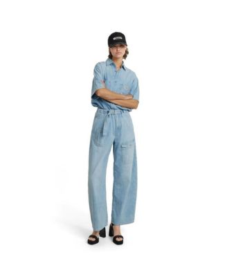 Women's Belted Cargo Loose Jeans