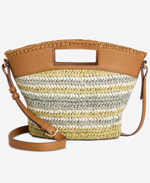 Женские Style & Co Straw Curve Top Clutch Bag