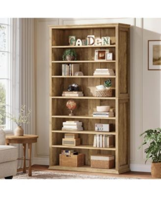 71" Tall Bookshelves and Bookcases with Adjustable Shelves, 8-Tier Large Open Library Bookcase, FreeStanding Display Storage Shelves