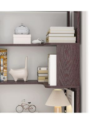 90cm Freestanding Corner Bookshelf with Anti-Tip Device