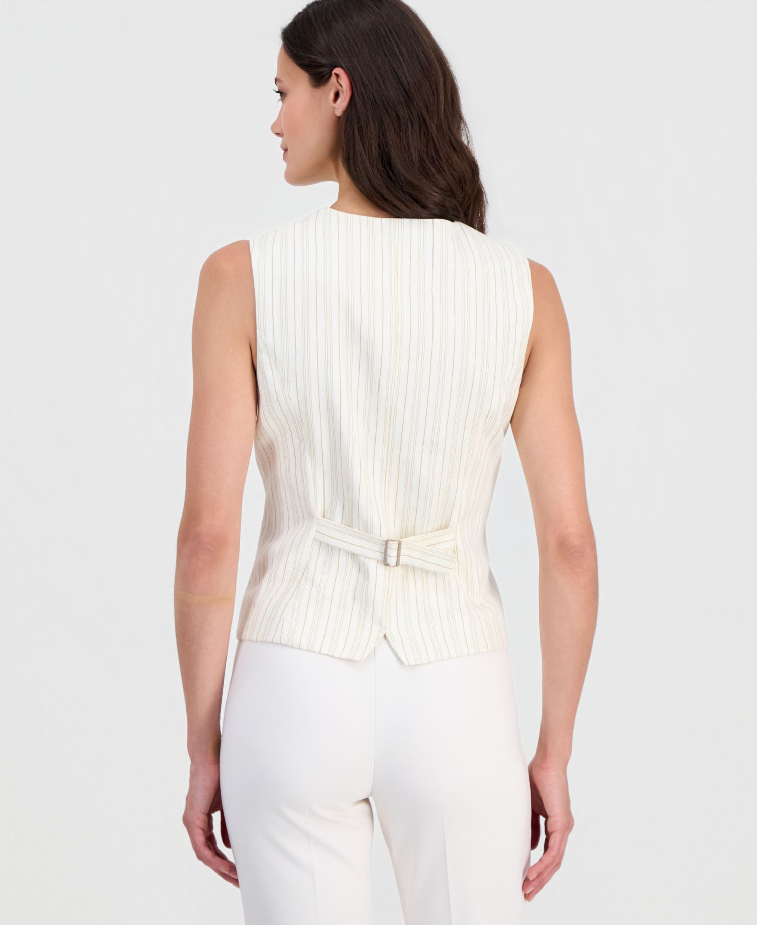 Women's Sleeveless Button-Front Vest
